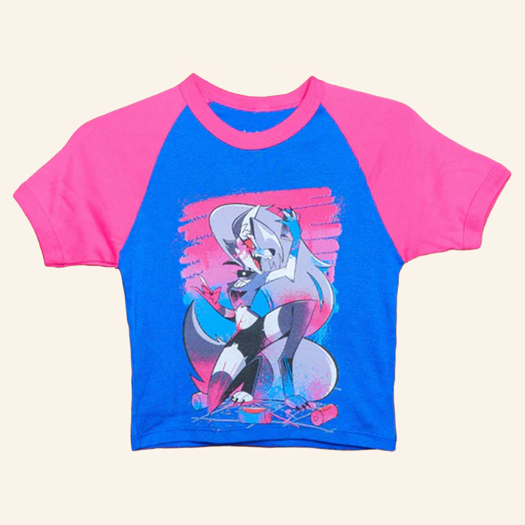 Helluva Boss Merch Loona Raglan Baby Tee Christmas Gifts For Girlfriend Helluva Boss Merch Loona Raglan Baby Tee Christmas Gifts For Girlfriend