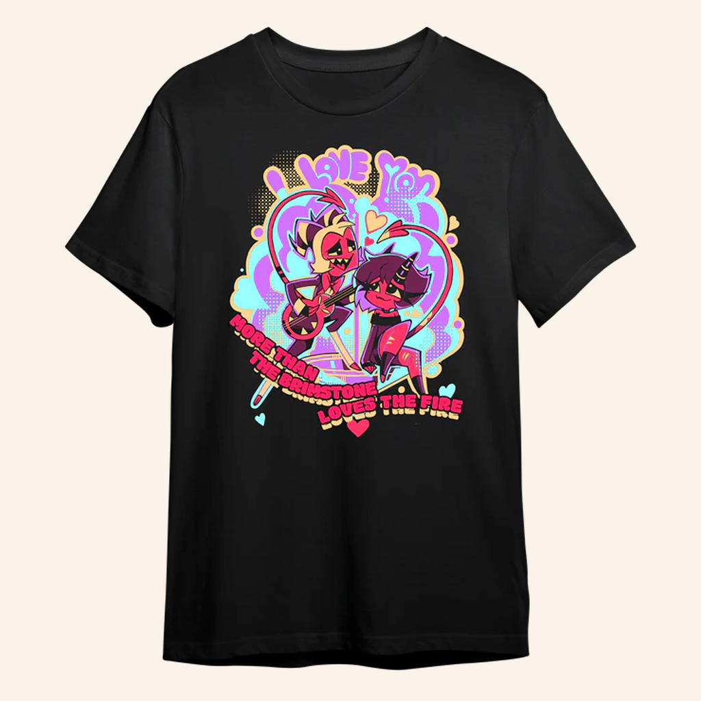 Helluva Boss Merch Moxxie and Millie I Love You T-Shirt Christmas Present For Couple