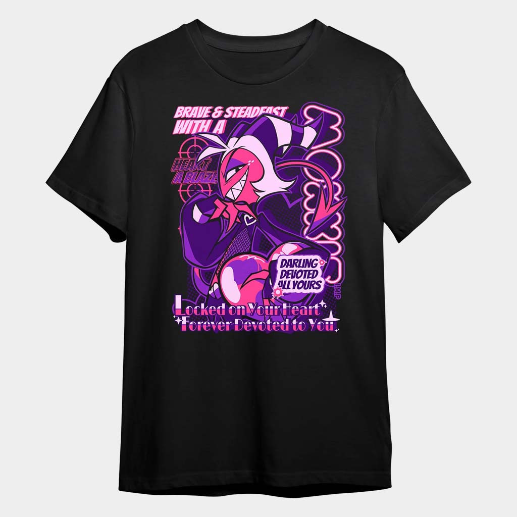 Helluva Boss Merch Moxxie T-Shirt From Helluva Boss With Love Shirt Gift For Sister