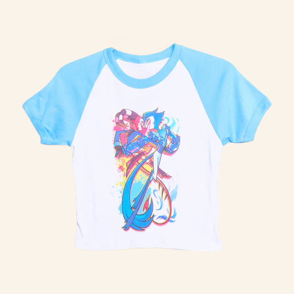 Helluva Boss Merch Stolas And Blitzo Raglan Baby Tee Christmas Gifts For Her Helluva Boss Merch Stolas And Blitzo Raglan Baby Tee Christmas Gifts For Her