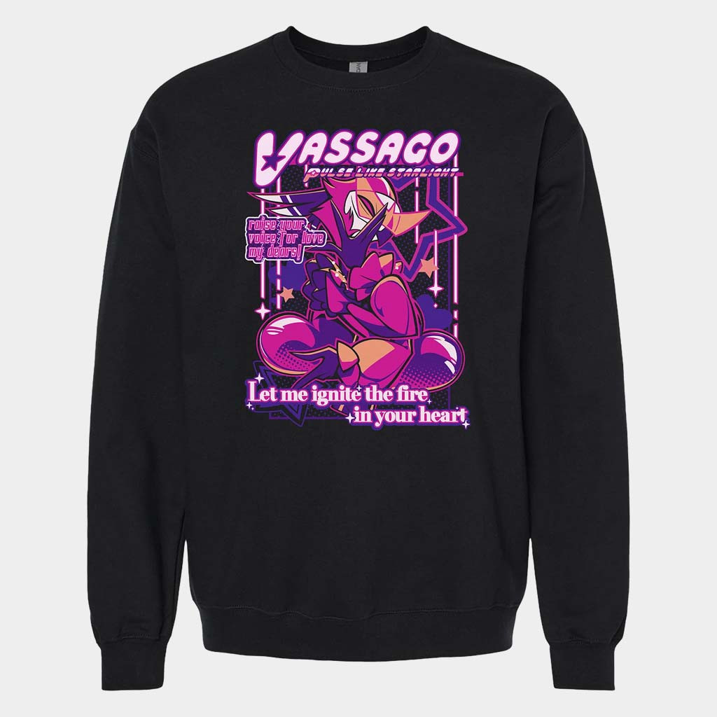 Helluva Boss Merch Vassago Crewneck From Helluva Boss With Love Sweatshirt Gift For Daughter