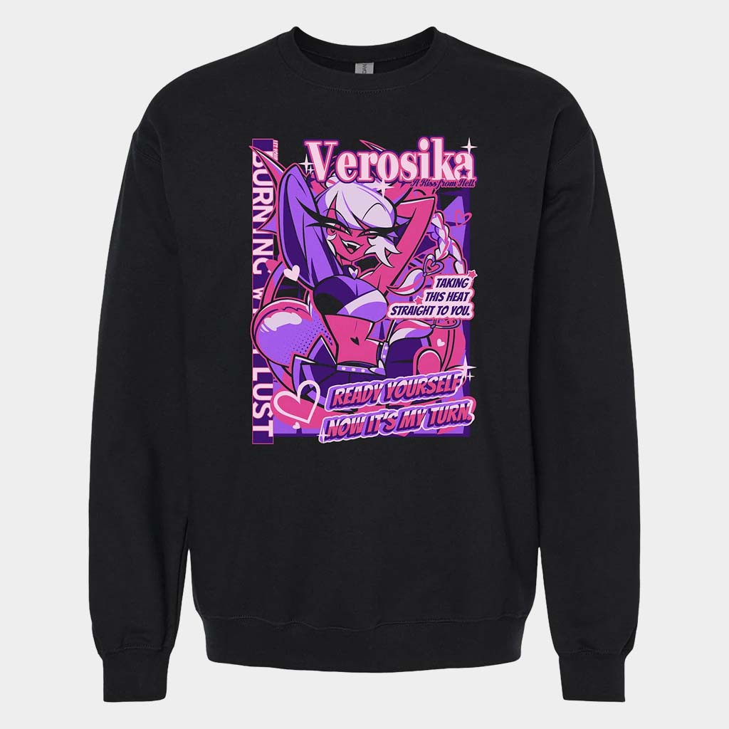 Helluva Boss Merch Verosika Crewneck From Helluva Boss With Love Sweatshirt Gift For BFF