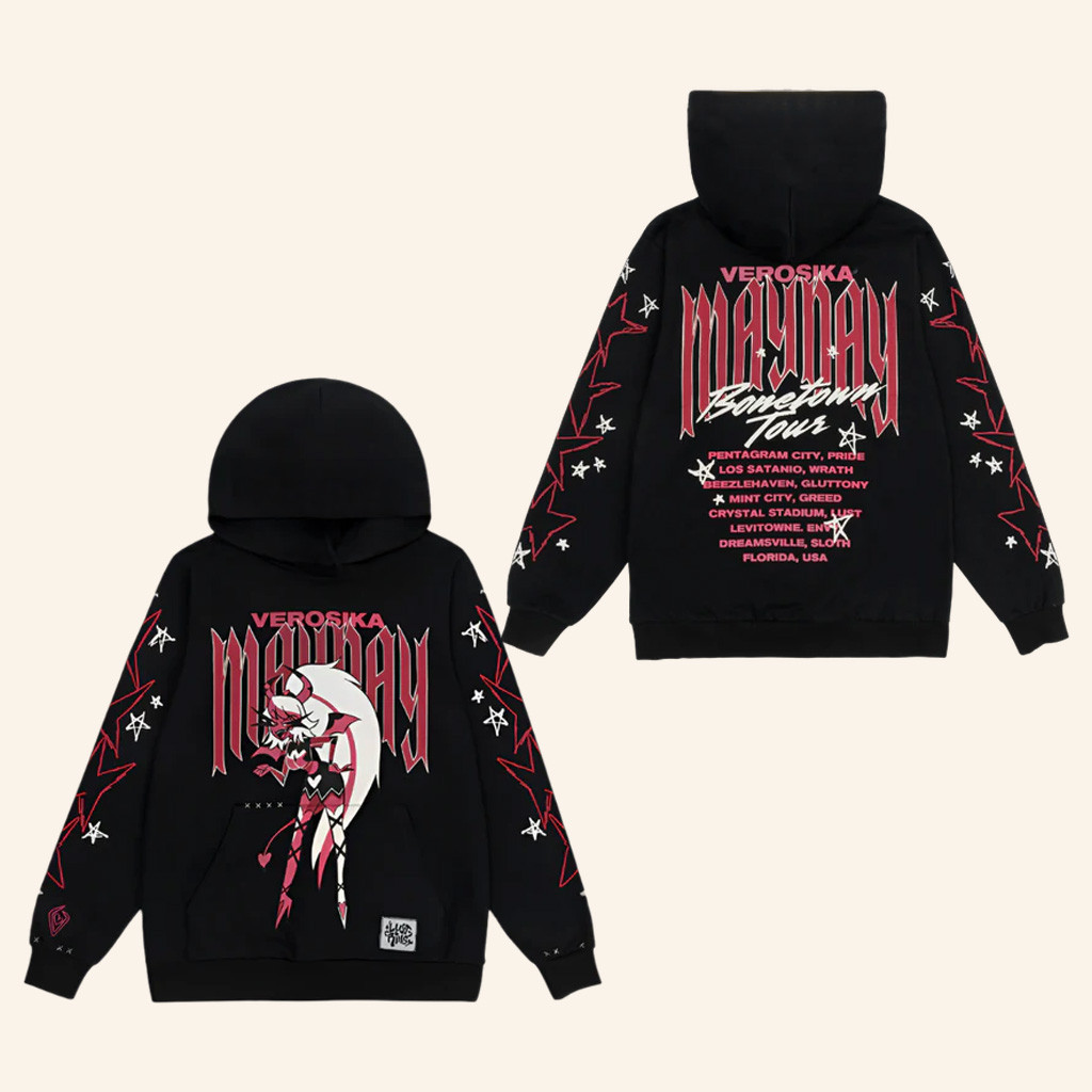 Helluva Boss Merch Verosika Mayday Bonetown Tour Hoodie Christmas Gift Ideas Helluva Boss Merch Verosika Mayday Bonetown Tour Hoodie Christmas Gift Ideas