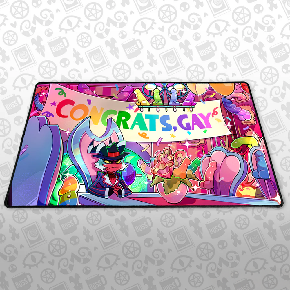 Helluva Boss Pride Merch 2025 Crimson Desk Mat Crimson Pride Mouse Pad For Gamers For Fans