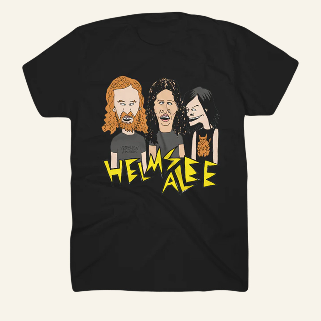 Helms Alee Merch Beavis And Butthead Black T-Shirt Gifts For Music Enthusiasts Helms Alee Merch Beavis And Butthead Black T-Shirt Gifts For Music Enthusiasts
