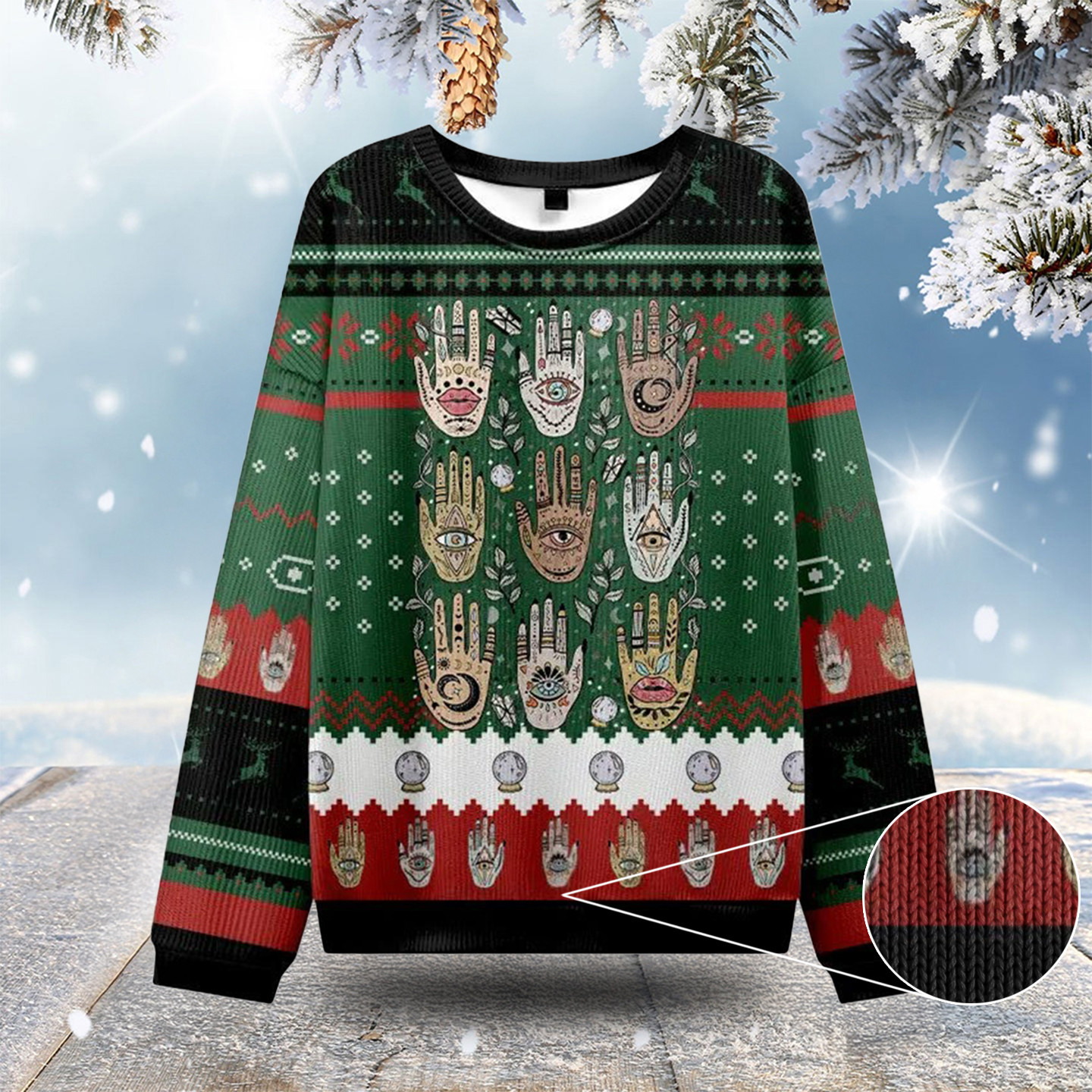 Helping Hands Ugly Christmas Sweatshirts Christmas Vacation Ugly Sweater Gifts For Wife