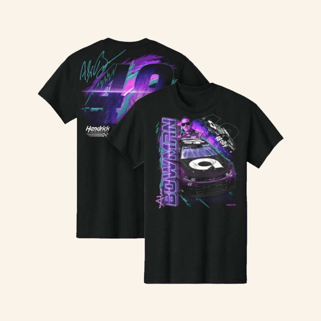 Hendrick Motorsports Merch Alex Bowman 48 Ally Flash T-Shirt Gifts For Fans Hendrick Motorsports Merch Alex Bowman 48 Ally Flash T-Shirt Gifts For Fans
