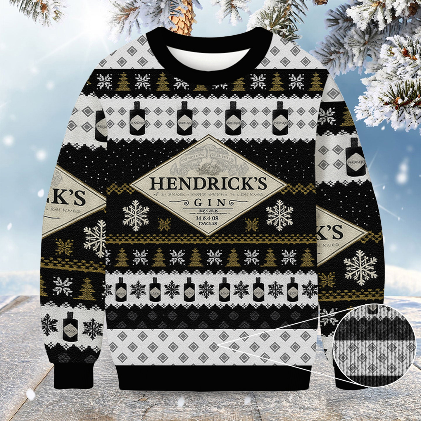 Hendricks Gin Christmas Ugly Sweater Christmas Clothing Xmas Gifts For Father