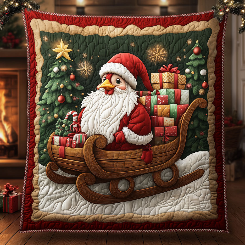 Henta Claus Quilt Luxury Quilt Blanket with Decorative Stitching
