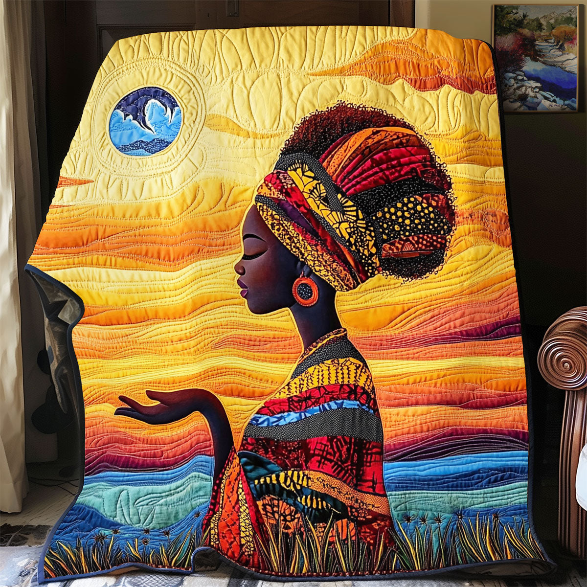 Her Horizon Quilt Blanket Unique Throw Blanket Holiday Gifts For Native American