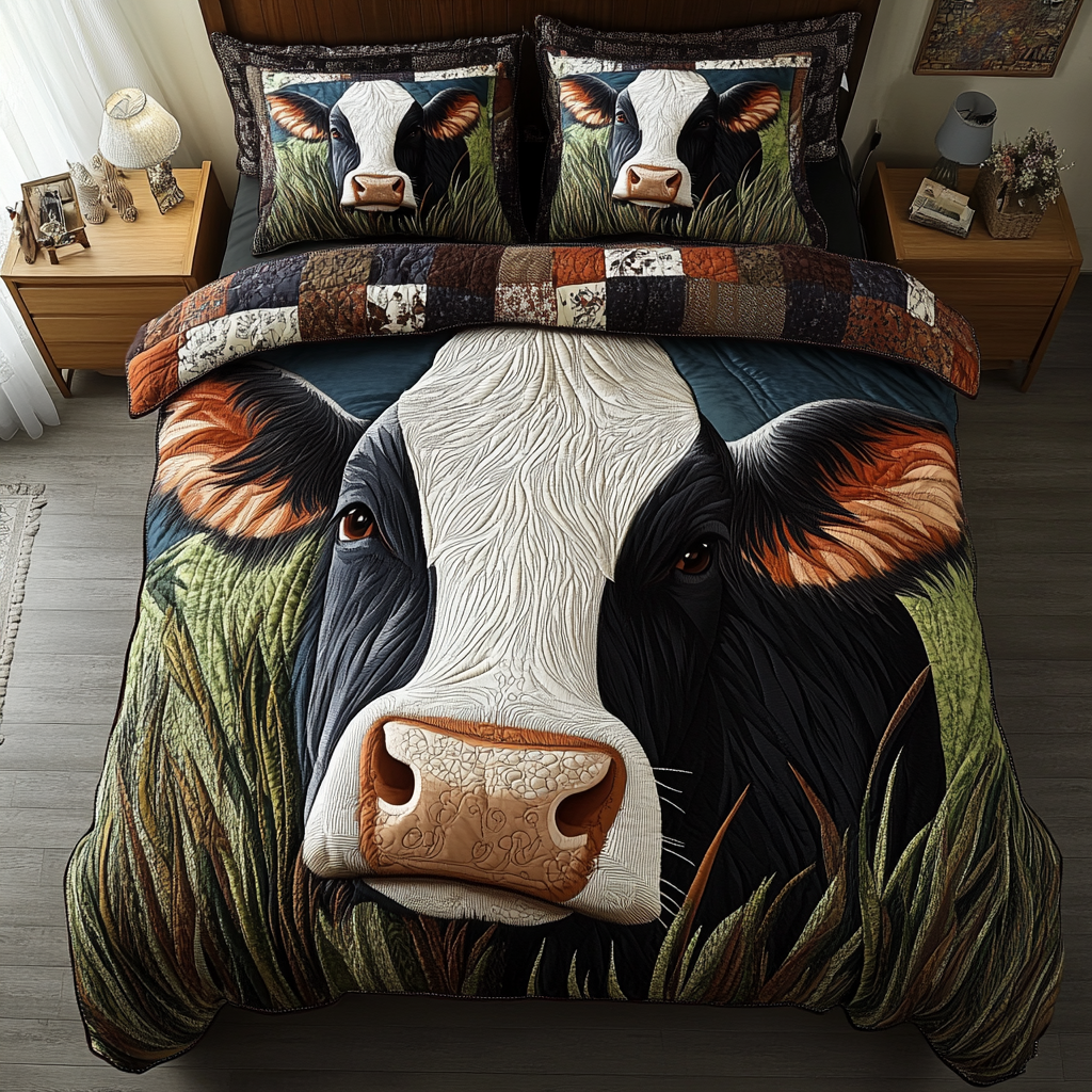 Herd Haven Quilted Bedding Set Bed Decor Ideas Gifts For A Cow Lover
