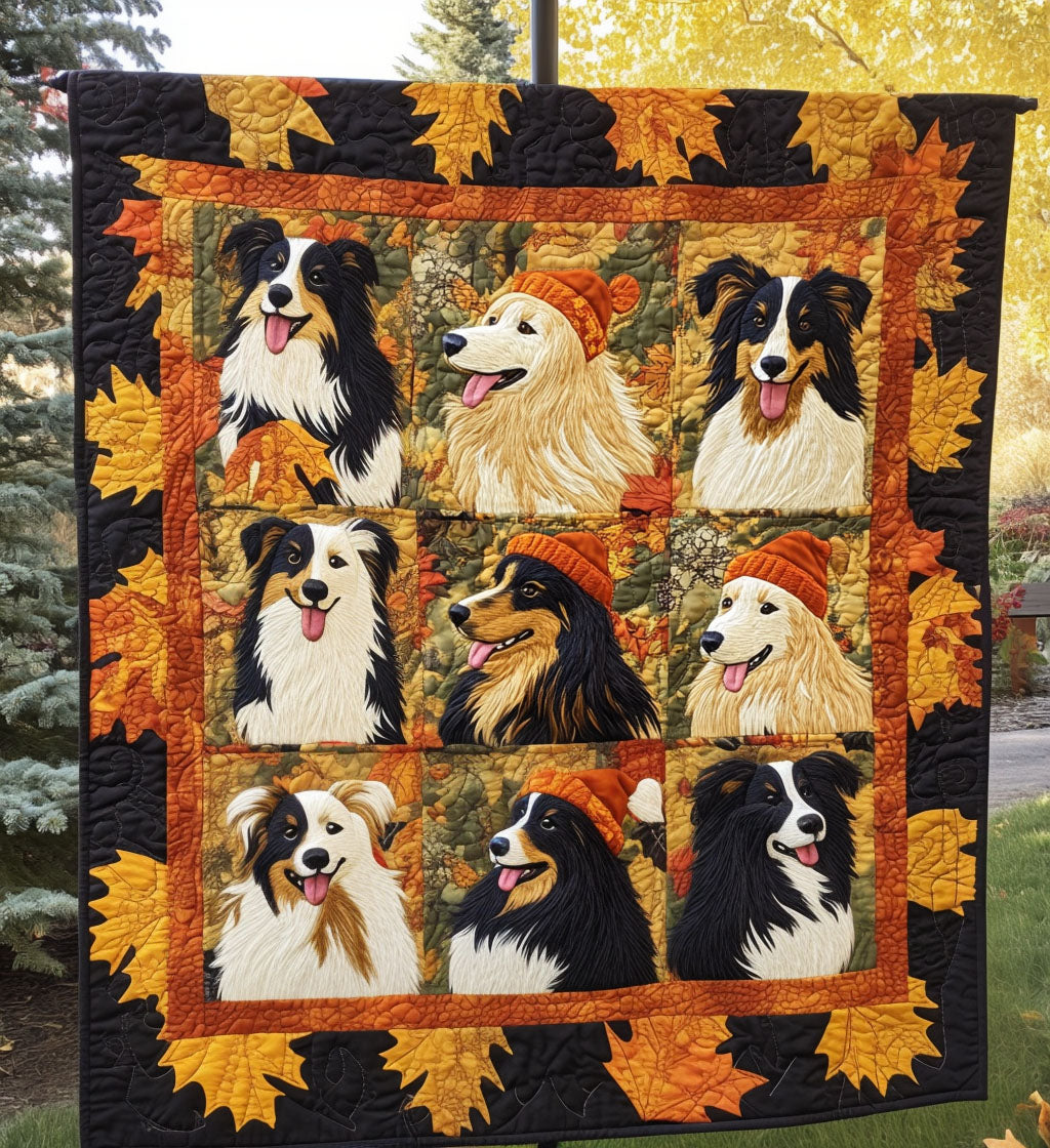 Herding Harmony Quilted Blanket Xmas Gifts For Dog Lovers