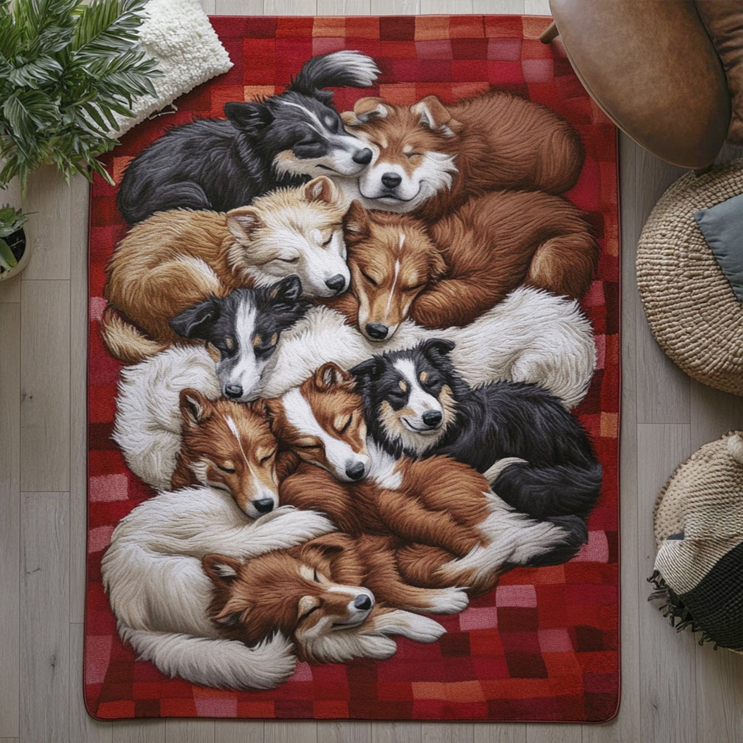 Herding the Stars Area Rug Dining Room Decor Funny Gifts From The Dog