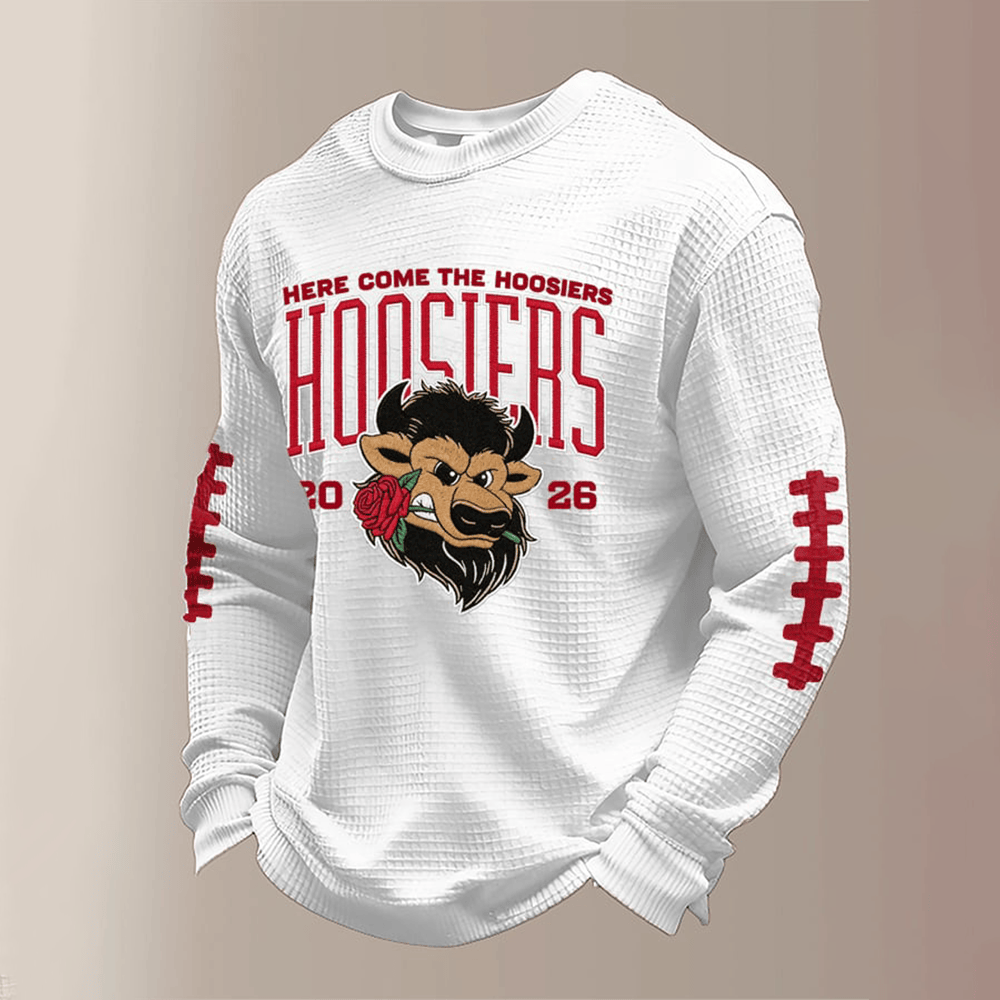 Here Come The Hoosiers Long Sleeve Shirt Indiana Hoosiers Apparel Football Merch
