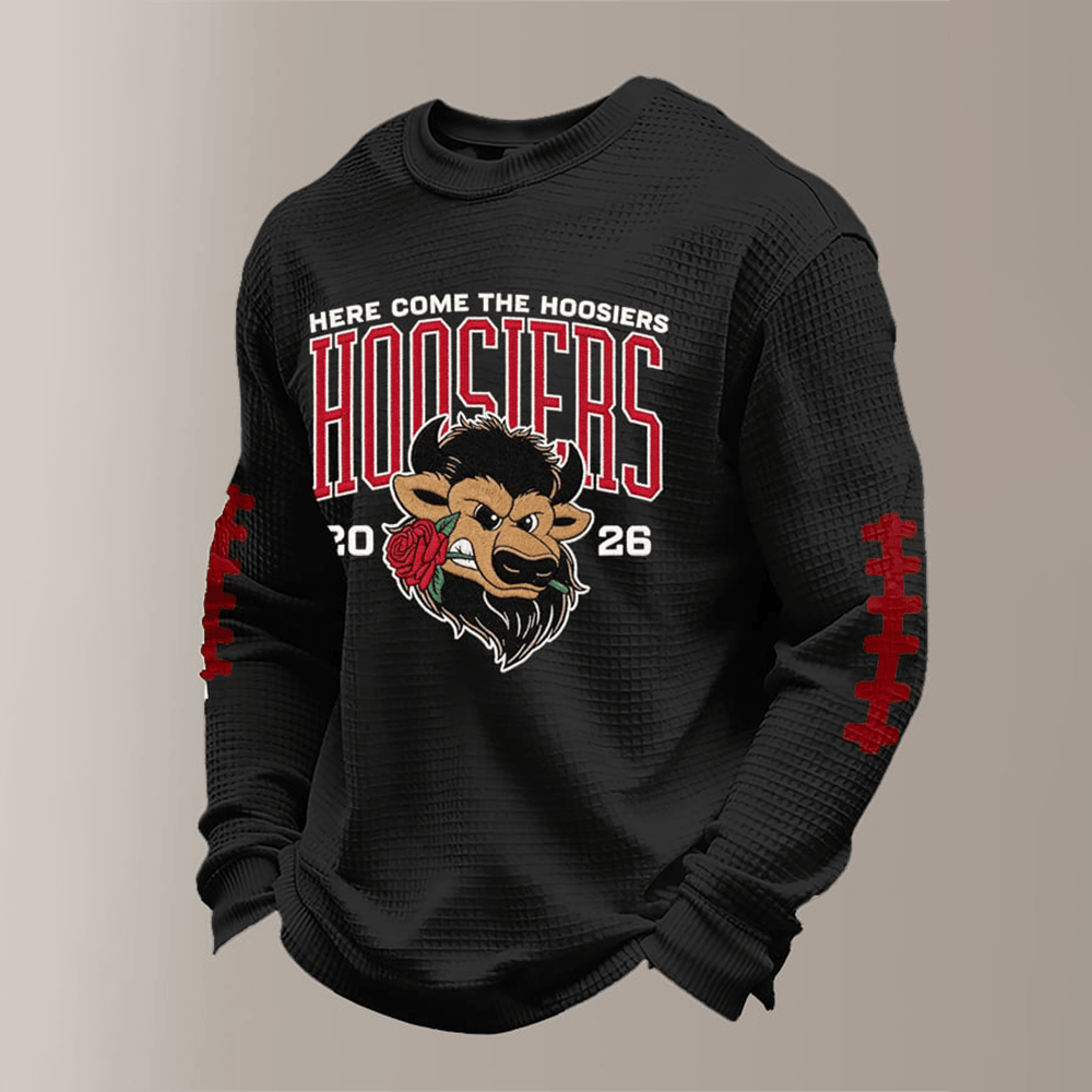 Here Come To The Hoosiers Long Sleeve Shirt National Champions Indiana 2026 Apparel Fan Gear