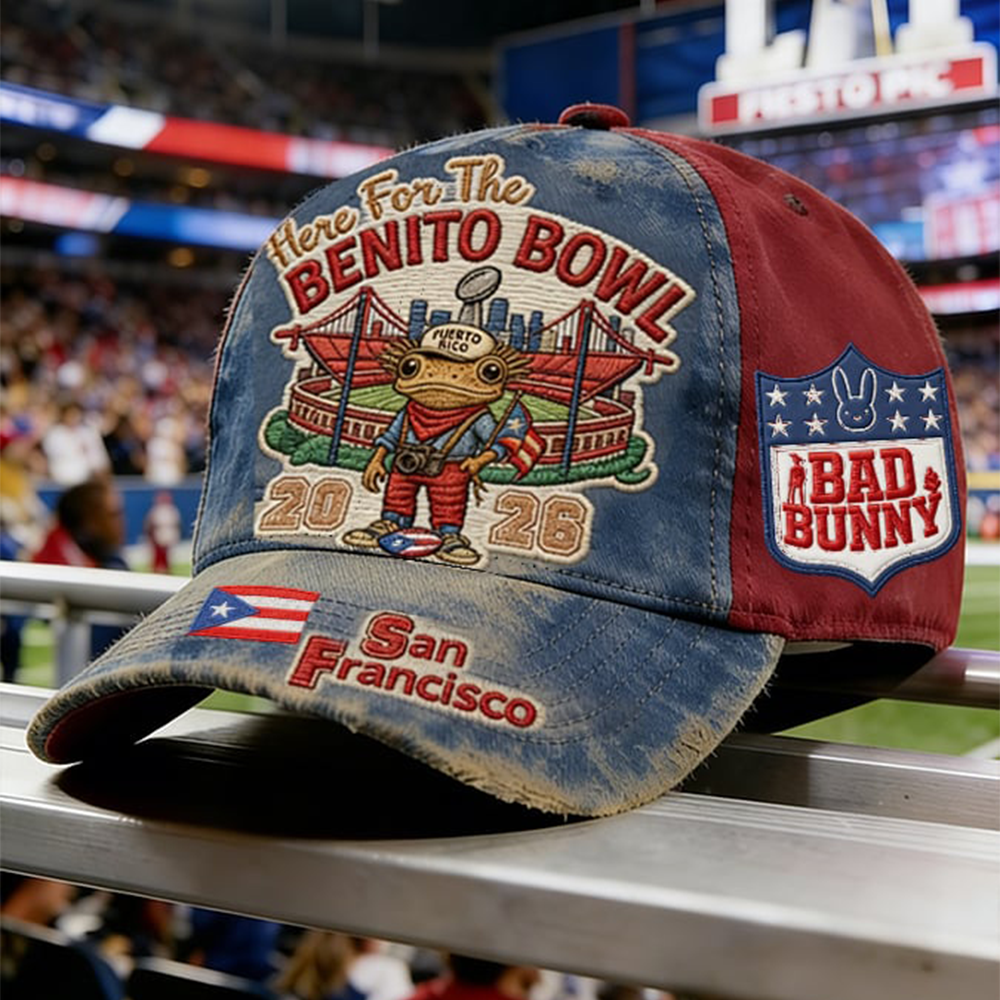 Here For The Benito Bowl Bad Bunny Hat Bad Bunny Halftime Show Merch Fan Gifts