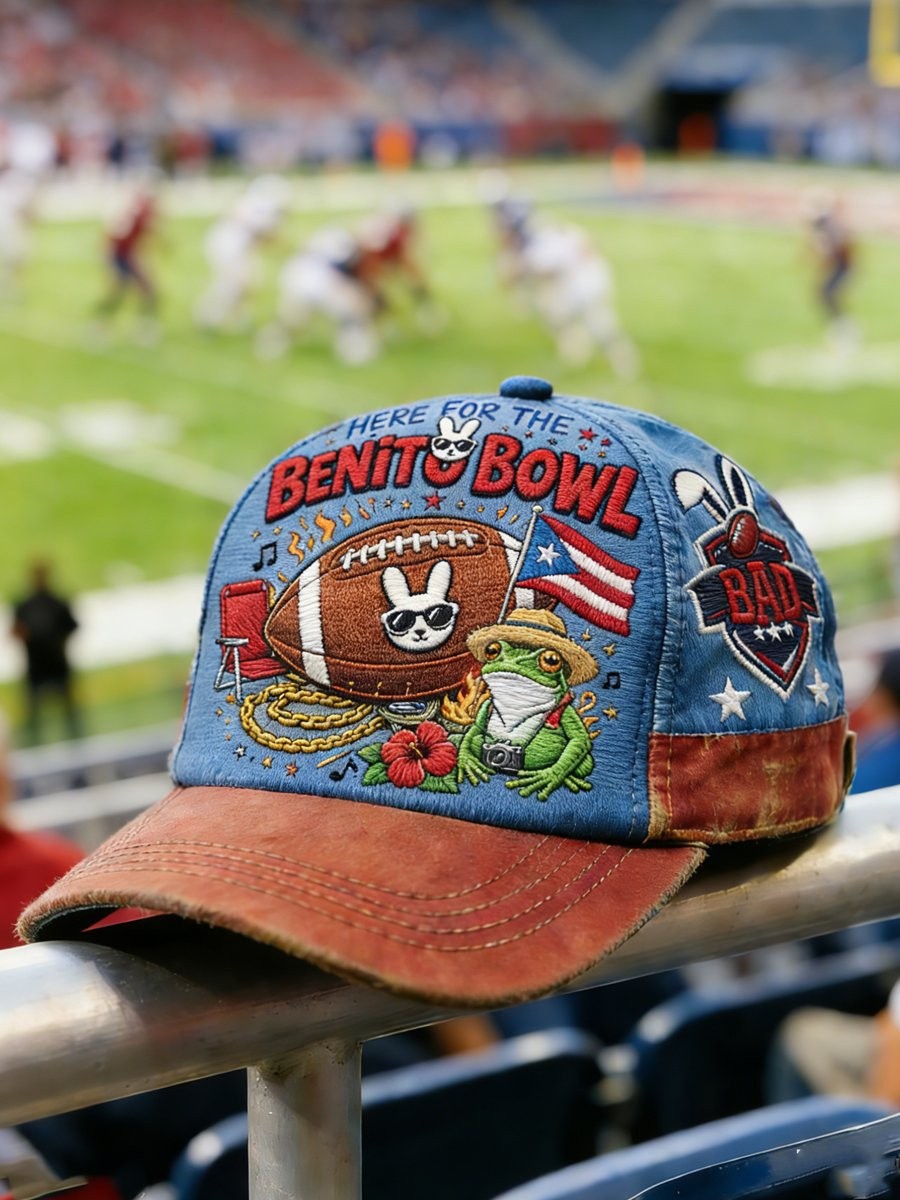 Here For The Benito Bowl Hat Bad Bunny Super Bowl Merch 2026 Bad Bunny Website