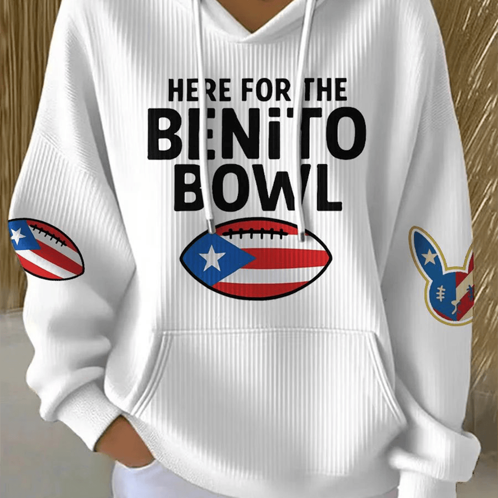 Here For The Benito Bowl Hoodie Bad Bunny Halftime Show Clothing Benito Lover Gifts