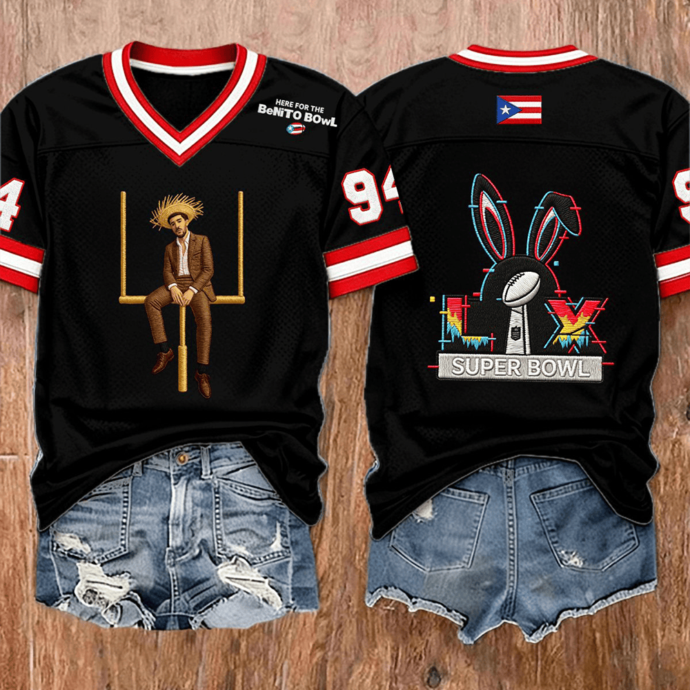 Here For The Benito Bowl LX 94 Jersey Bad Bunny Halftime Show Clothes Good Gift For Her