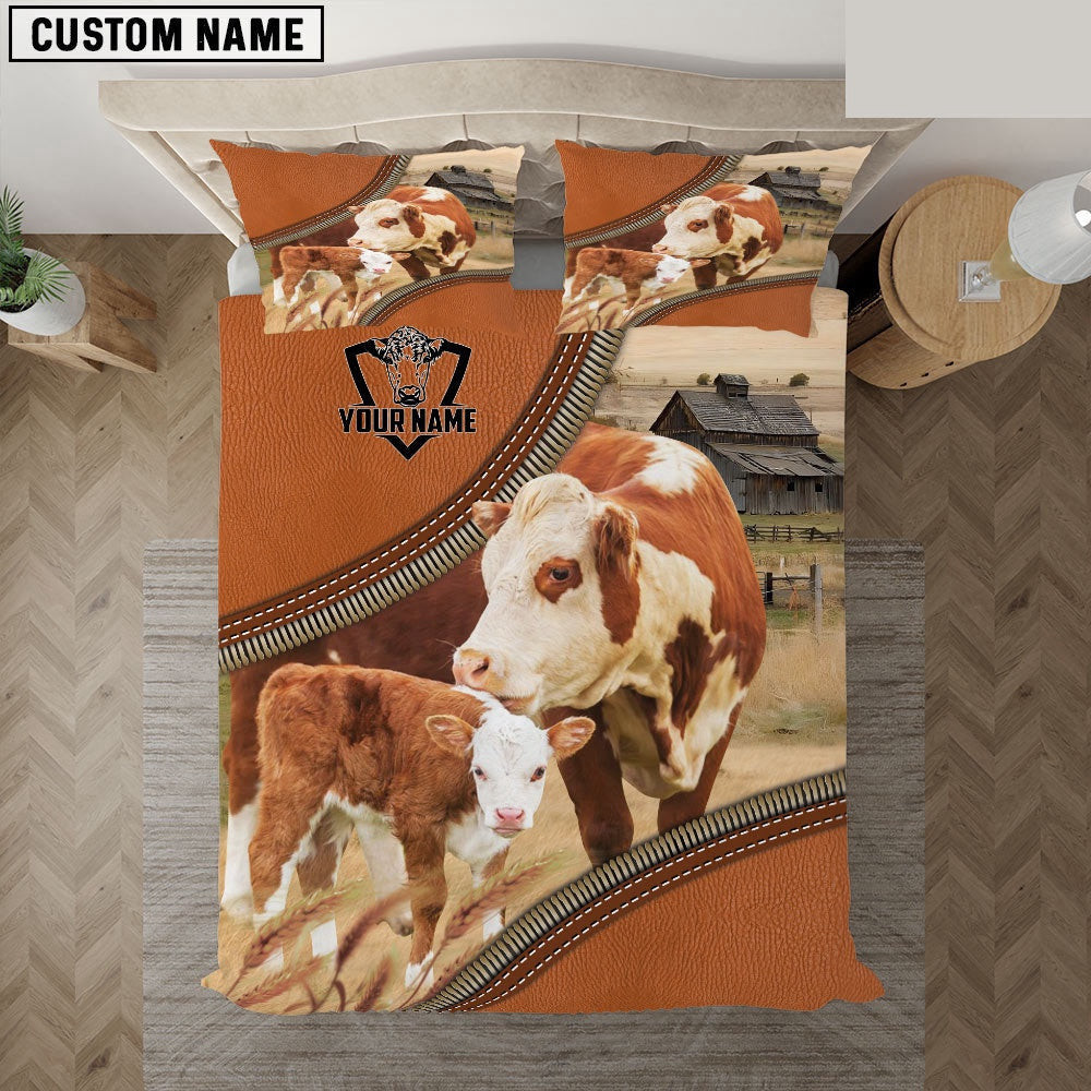 Hereford On The Farm Customized Name Bedding Set Anniversary Gifts For Couples