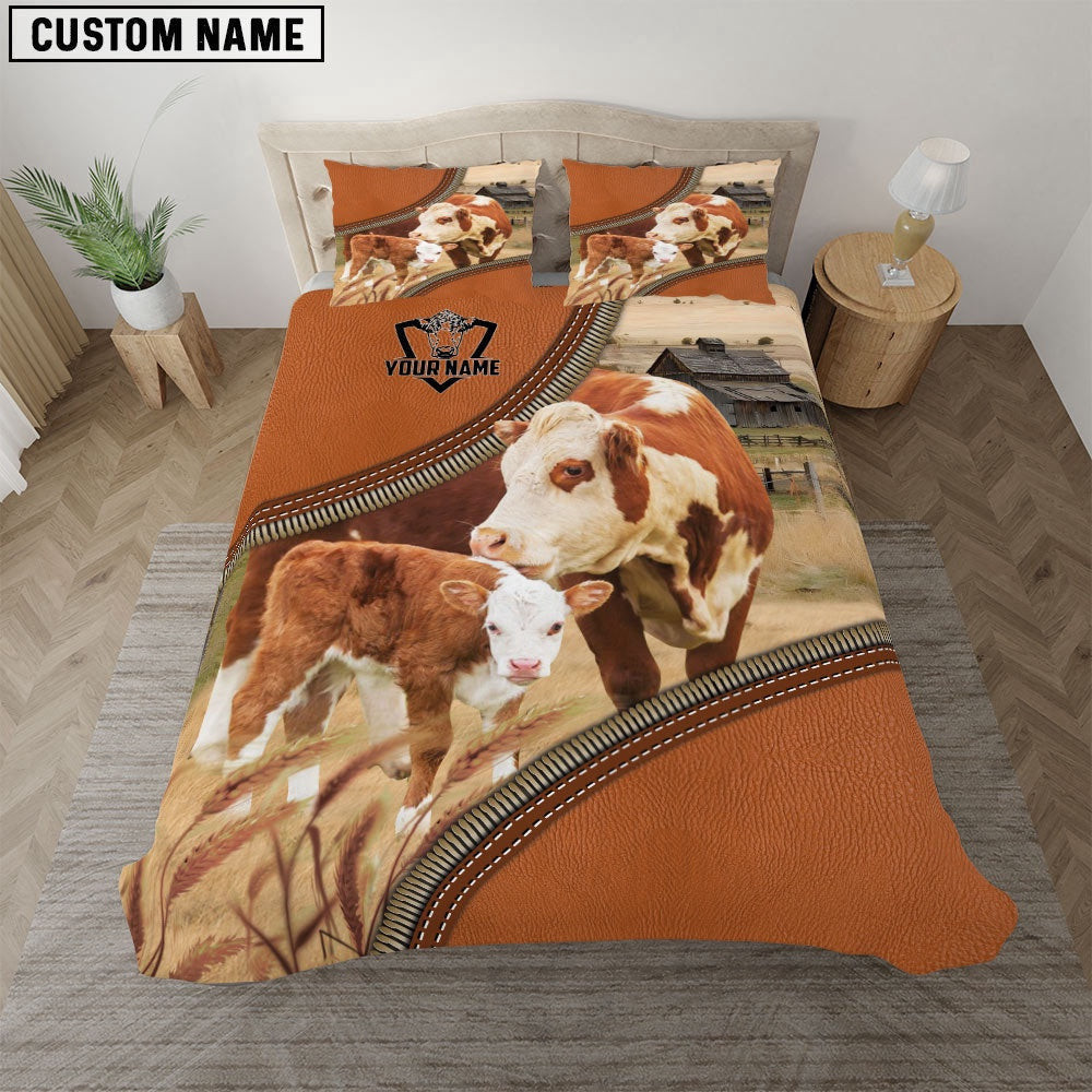 Hereford On The Farm Customized Name Bedding Set Anniversary Gifts For Couples
