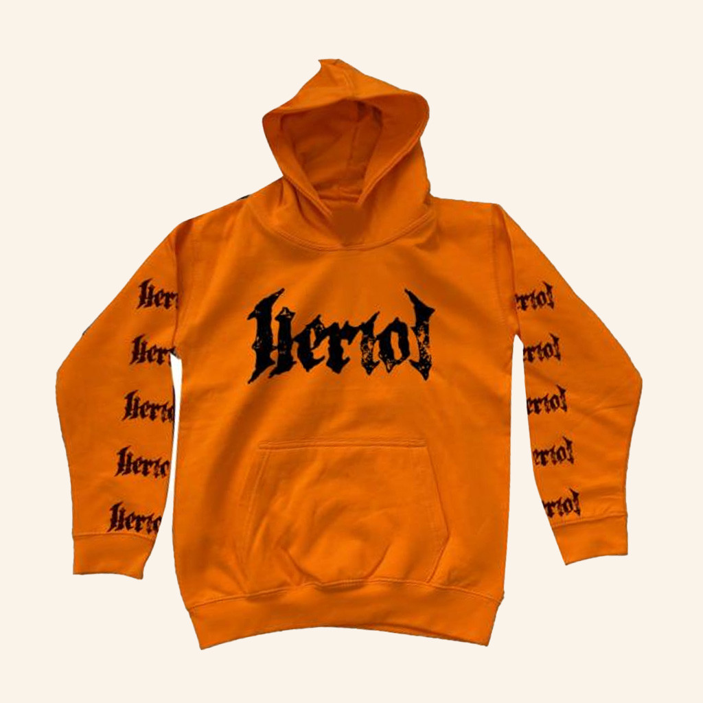Heriot Metal Merch Logo Orange Hoodie Music Lover Gift Ideas For Him Heriot Metal Merch Logo Orange Hoodie Music Lover Gift Ideas For Him