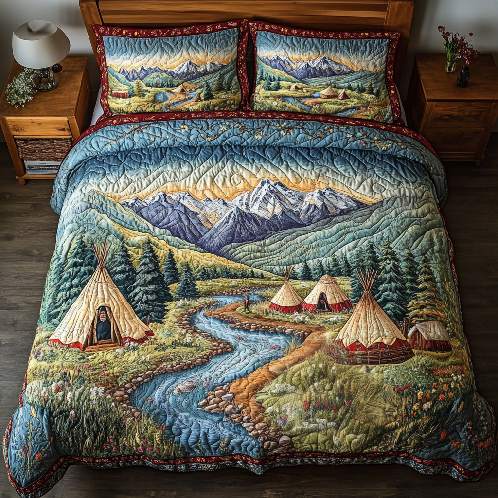 Heritage Camp Quilted Bedding Set Bedspread Set Gifts To Get Horse Lovers