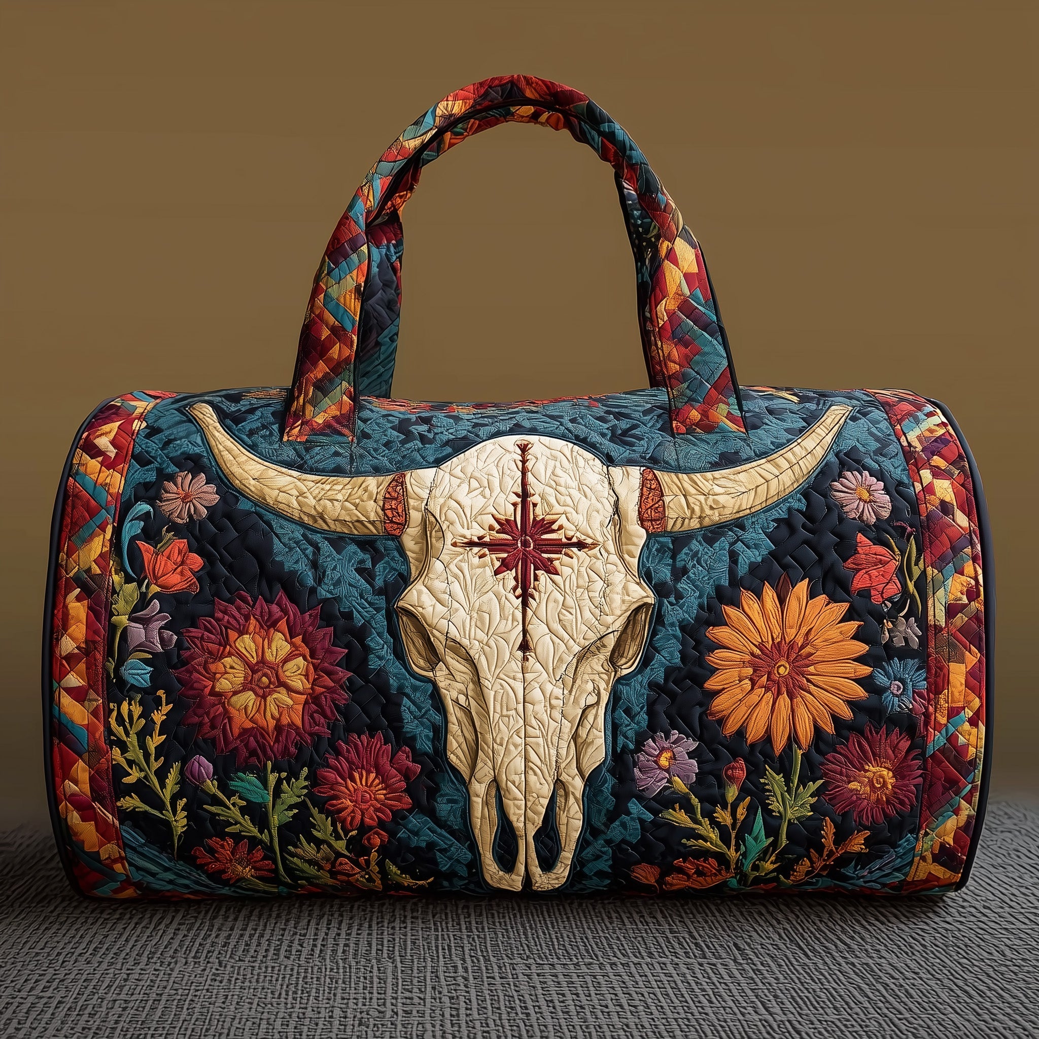 Heritage Glow Quilted Duffle Bag For Work And Travel