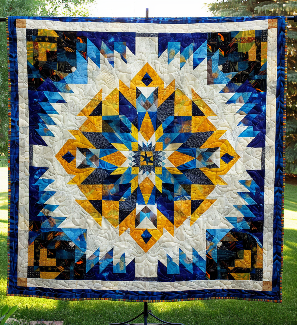 Heritage Harmony Quilted Blanket Native American Gifts For Him