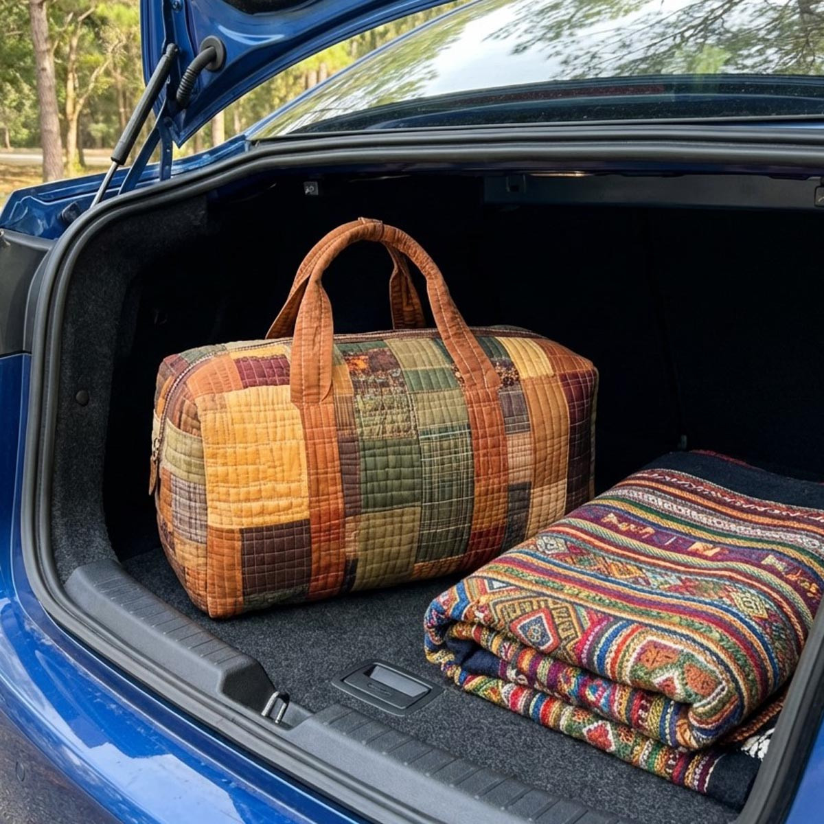 Heritage Home Quilted Duffle Bag Cozy House Travel Bag Best Gift For Home Lovers Camping Outdoor Trips Fun