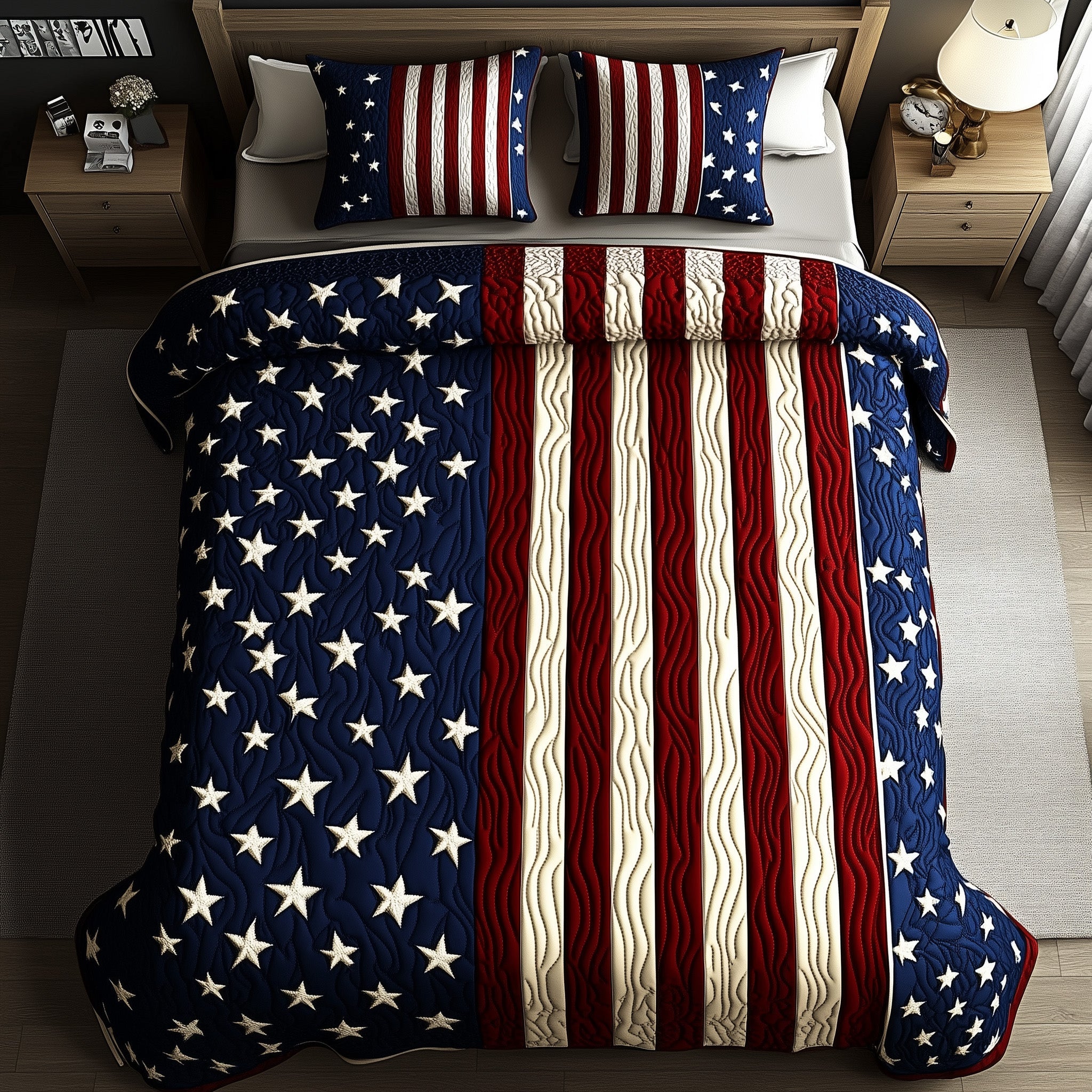 Heritage Lane Quilted Bedding Set Duvet Cover Merchandise 4Th Of July Gifts Delivered