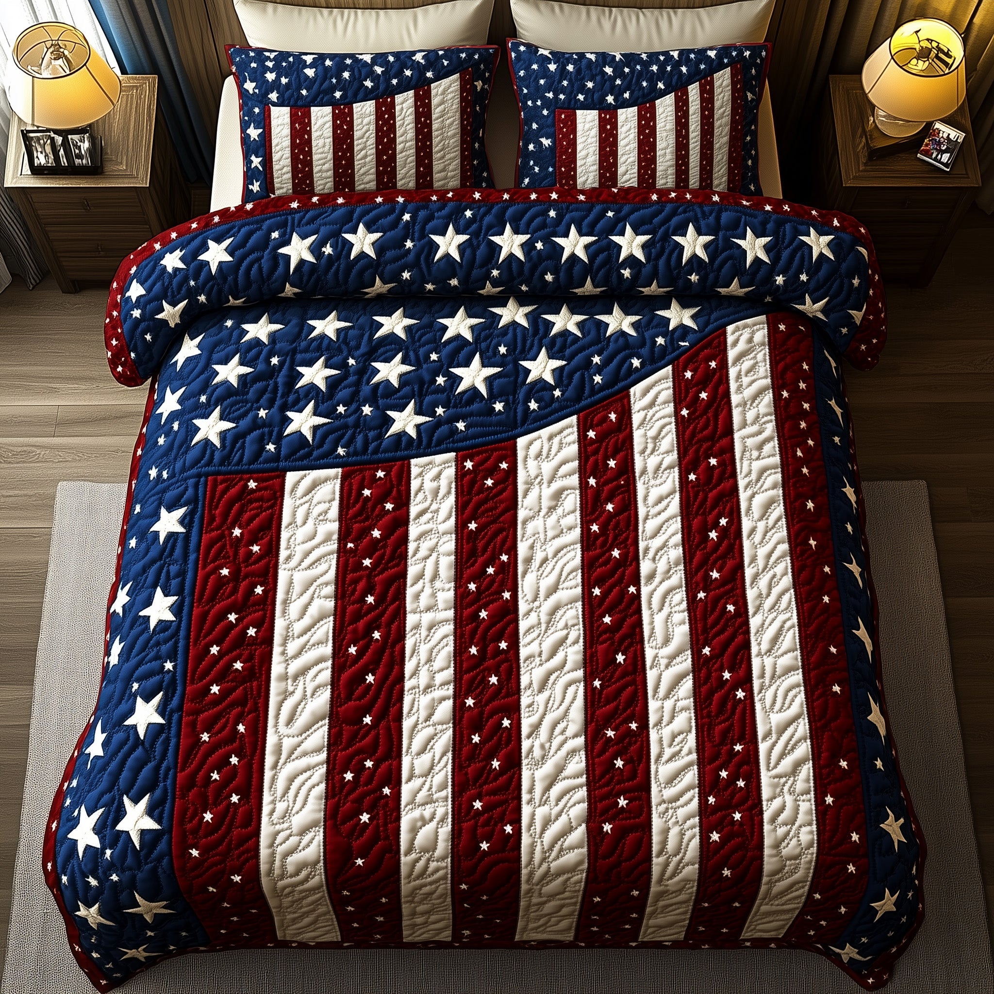 Heritage Lane Quilted Bedding Set Duvet Cover Merchandise 4Th Of July Neighbor Gifts