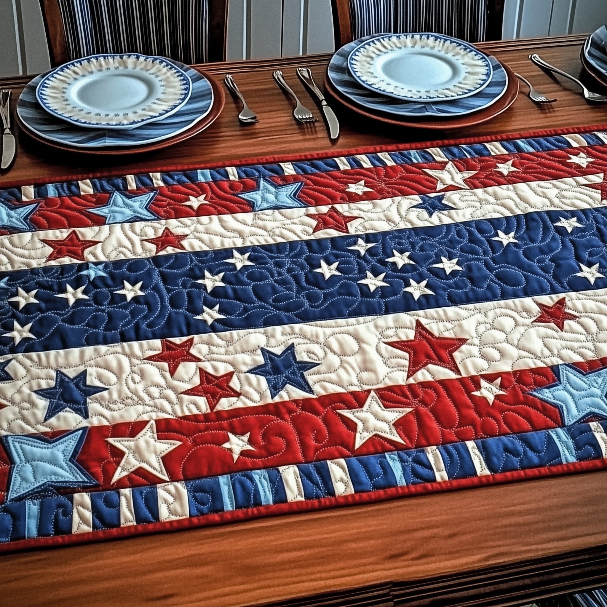 Heritage Lane Quilted Table Runner Holiday Banquet Table Runner