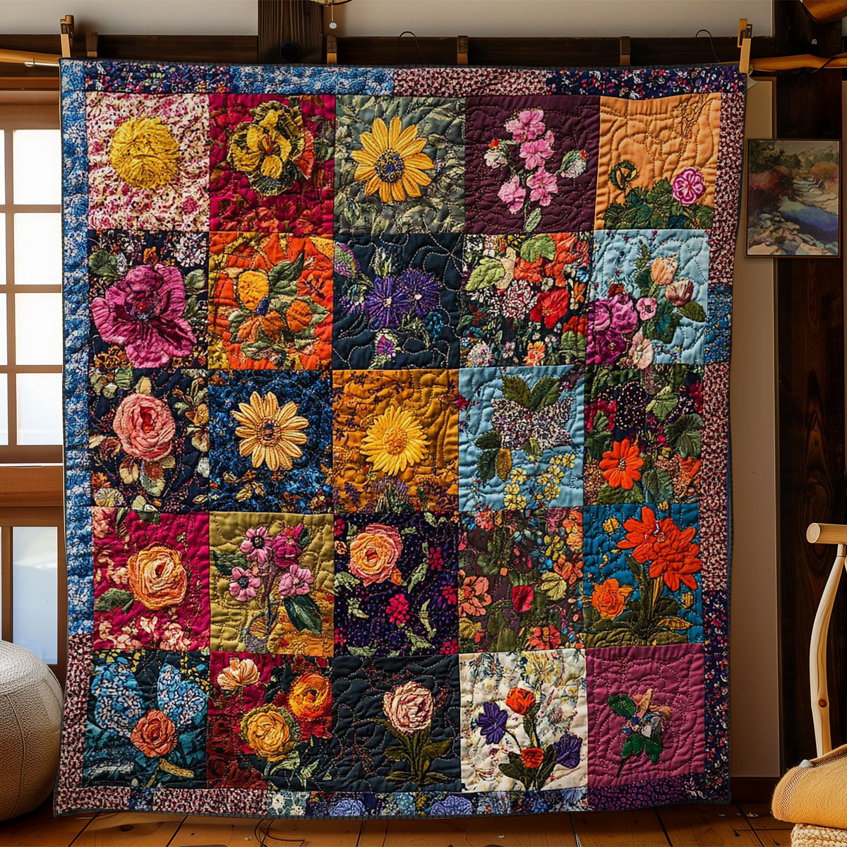 Heritage Patchwork Quilt Blanket King Size Blanket Christmas Gifts For Wife
