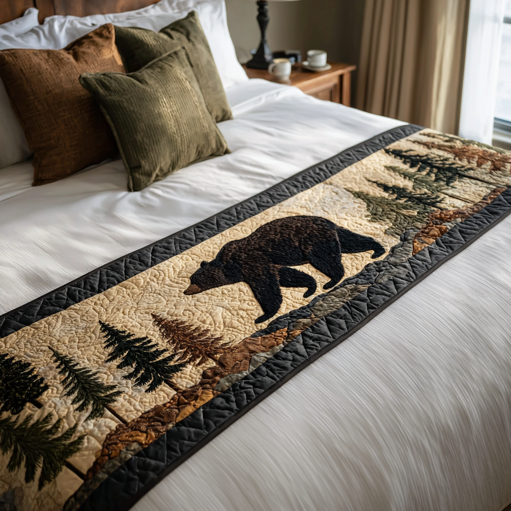 Heritage Trail Quilted Bed Runner Bedroom Decor Christmas Gifts For Wildlife Lovers