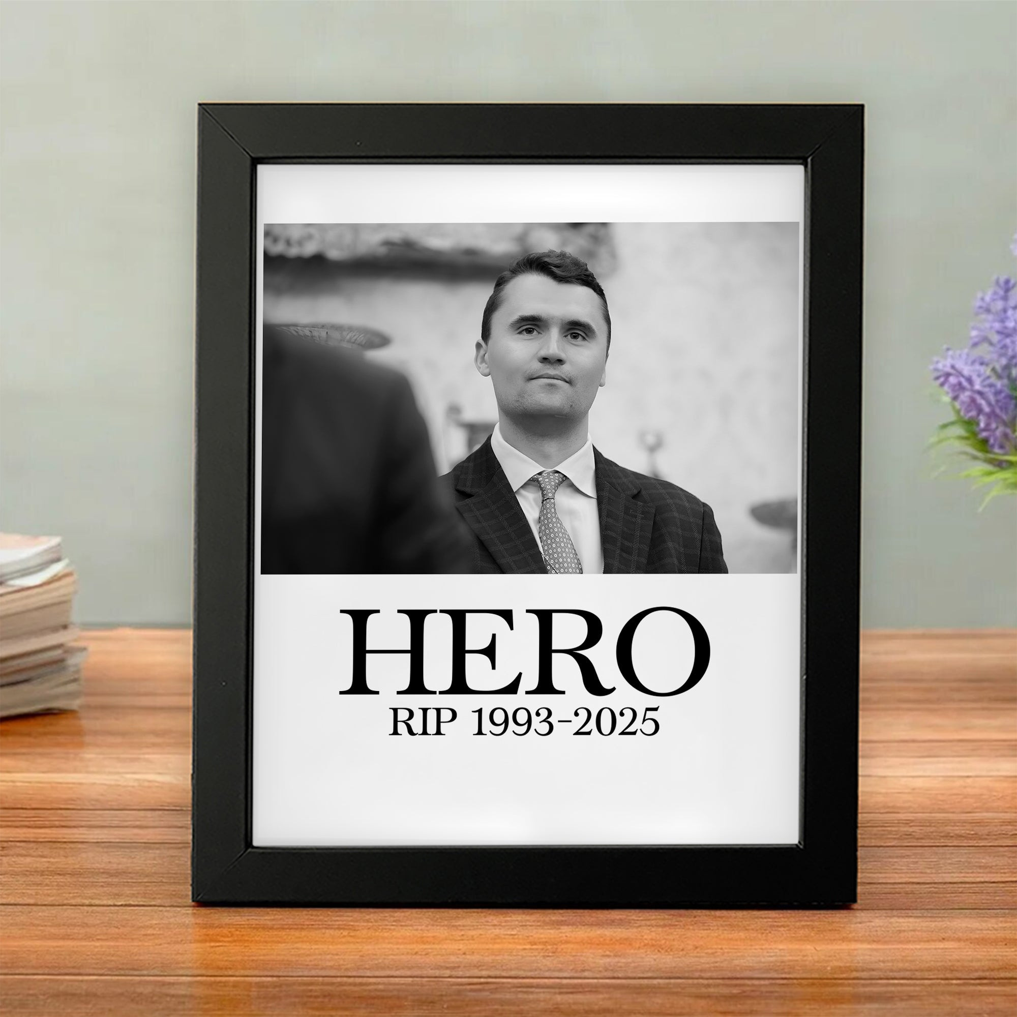 Hero Charlie Kirk Poster RIP American Hero 1993 2025 Best Memorial Presents