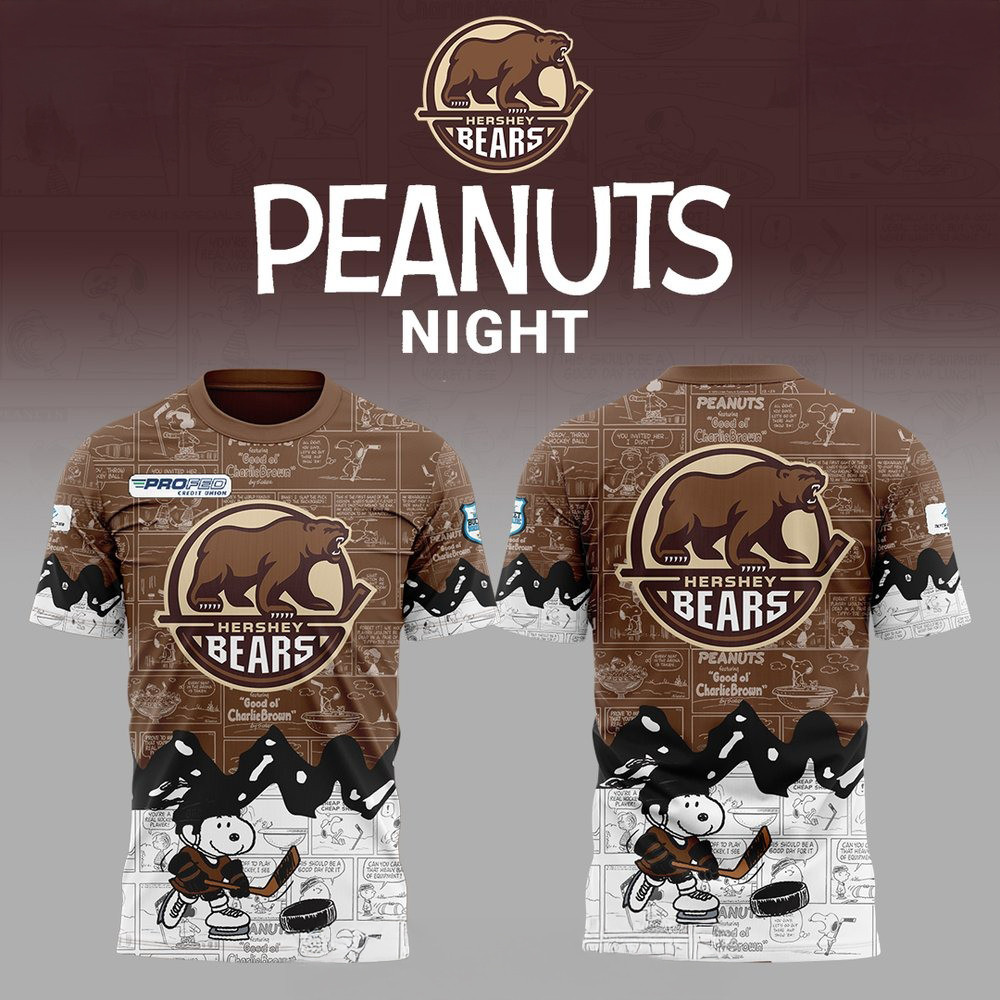 Hershey Bears Anniversary of Peanuts T-Shirt Presents For Hockey Lovers
