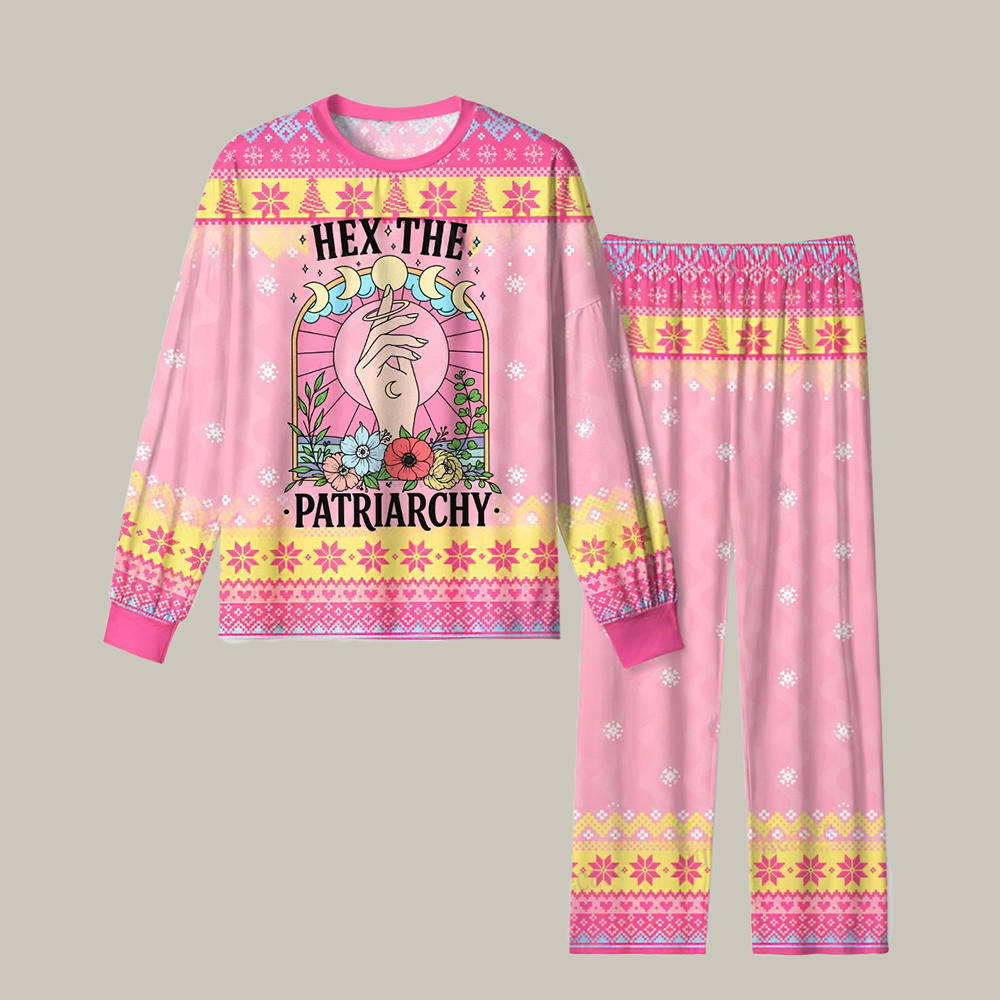 Hex The Patriarchy Christmas Pajamas Christmas Outfits Xmas Wiccan Gifts