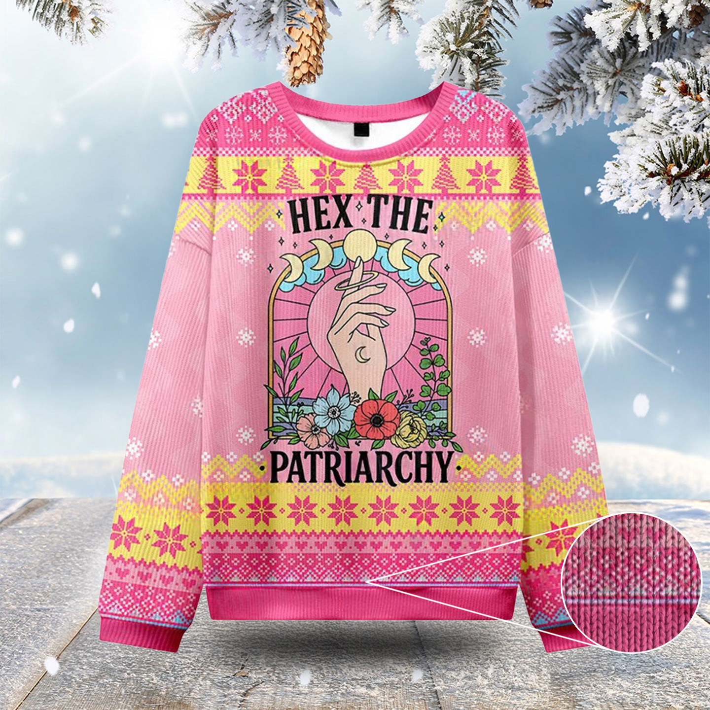 Hex The Patriarchy Ugly Christmas Sweatshirts Silly Christmas Sweaters Gifts For Daughter