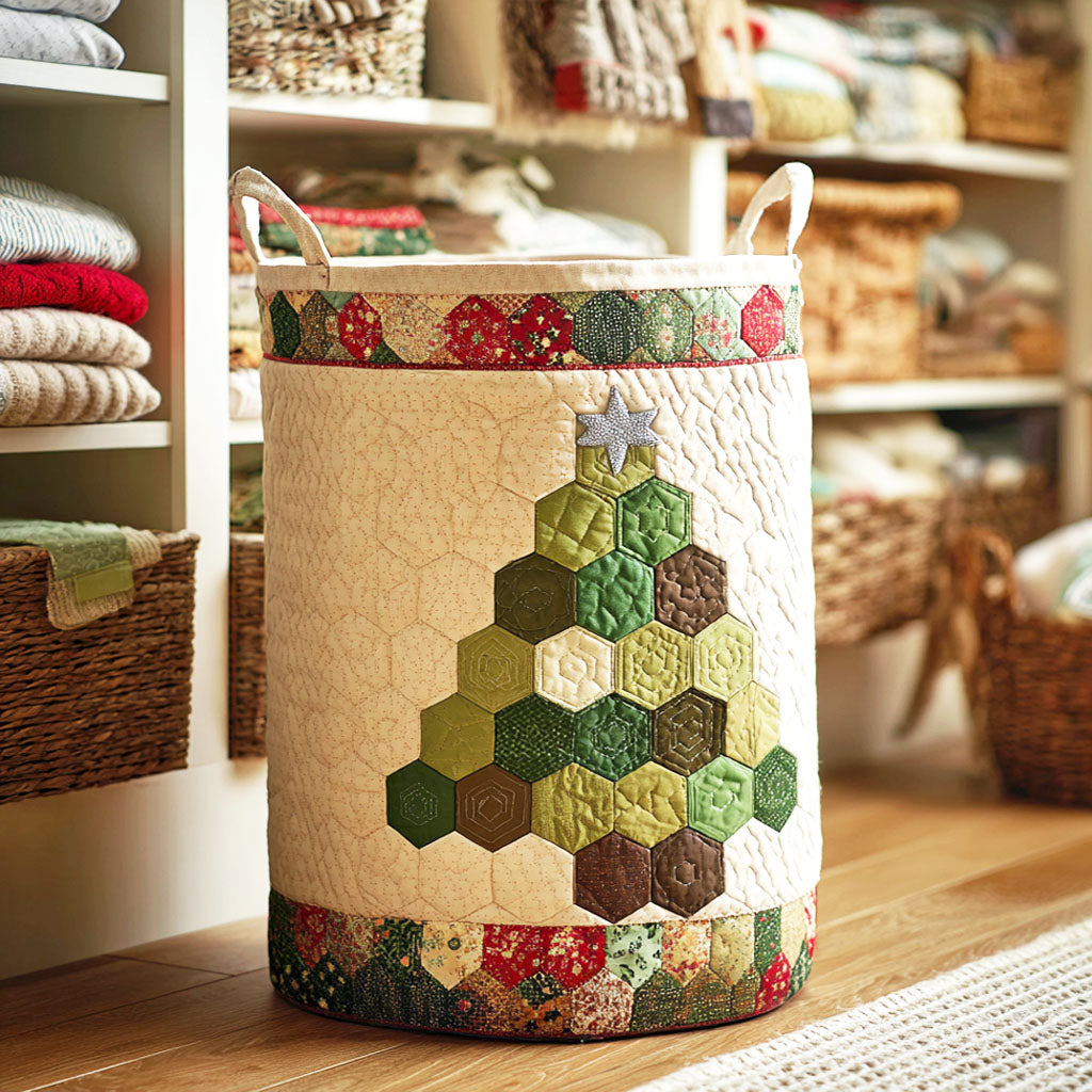 Hexa Evergreen Quilted Laundry Basket Spring Merch Pick