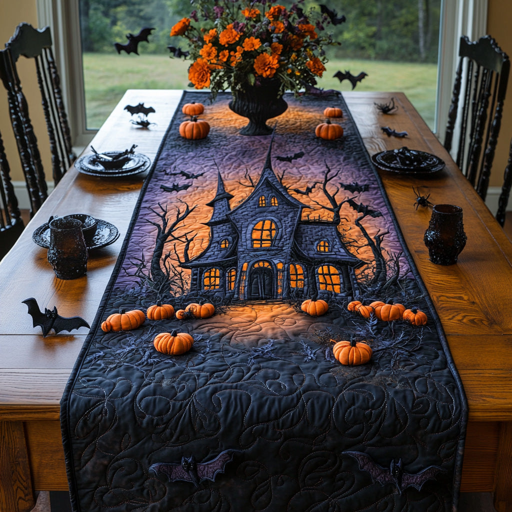 Hexed Homestead Quilted Table Runner Witchy Table Runner Spooky Gifts For Her