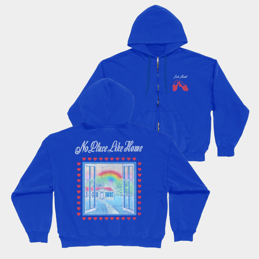Heyrolemodel Merch Blue No Place Like Home Tour Zip Up Hoodie Role Model Merch Gifts For Fans