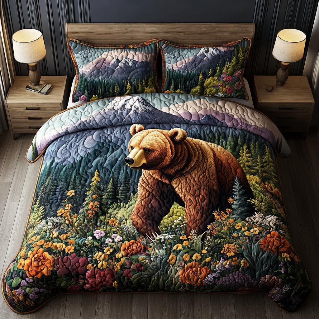 Hibernation Haven Quilted Bedding Set Best Bed Sheet Set Gifts For Hunters