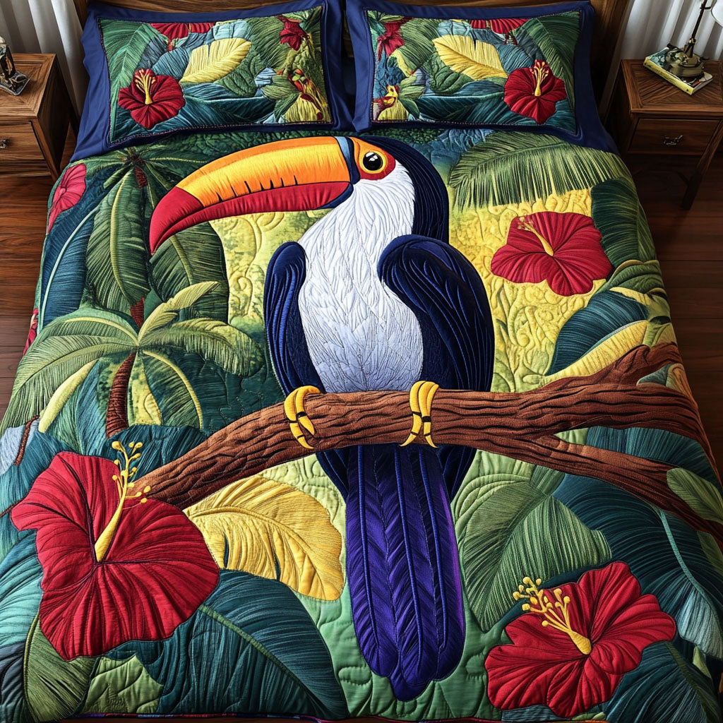 Hibiscus Dream Quilted Bedding Set Bedroom Decor Ideas Great Gifts For Birders