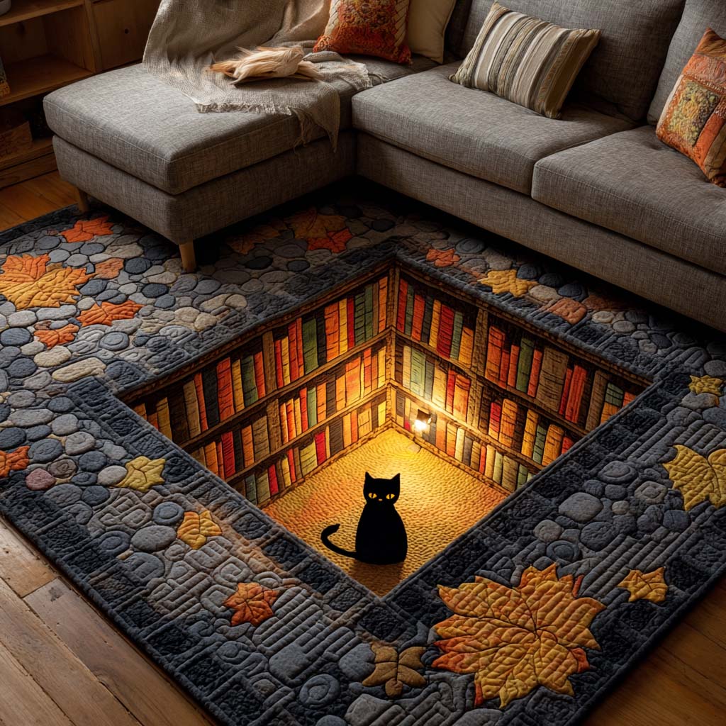 Hidden Library Area Rug Christmas Home Dec Book Themed Gifts For Husband