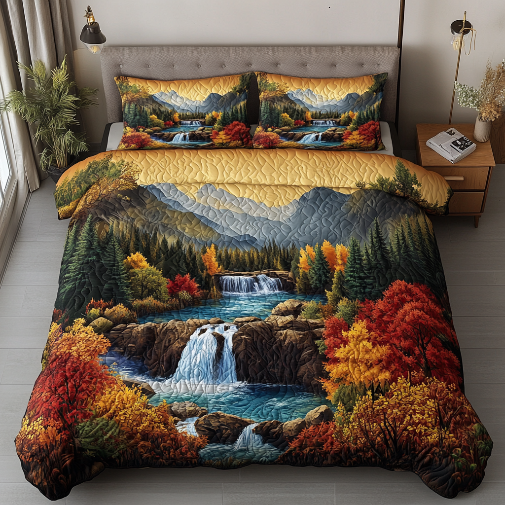 Hidden Oasis Quilted Bedding Set Bedroom Decor Ideas Unique Gifts For Nature Lovers