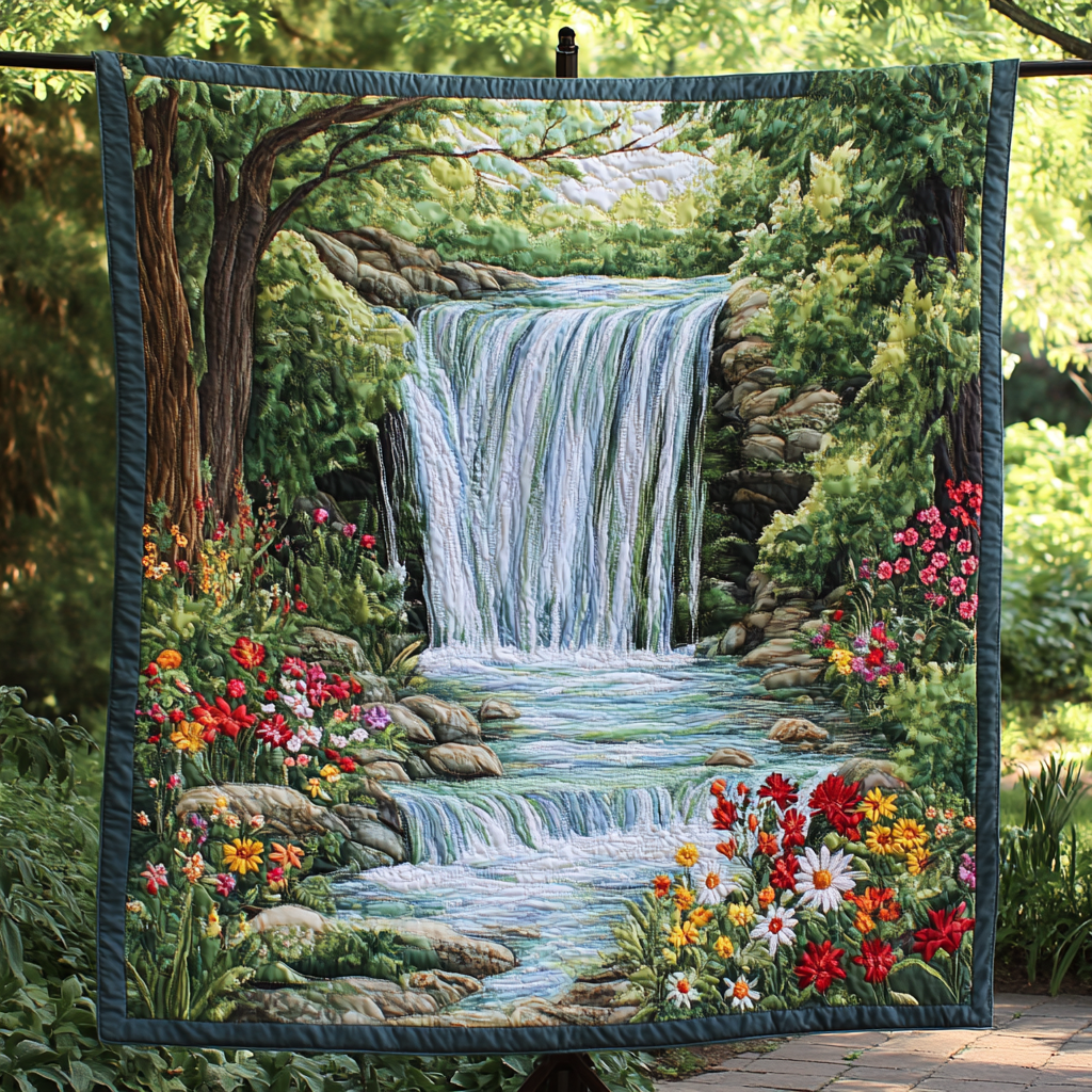 Hidden Oasis Quilted Blanket Bed Room Decor Christmas Gifts For Nature Lovers