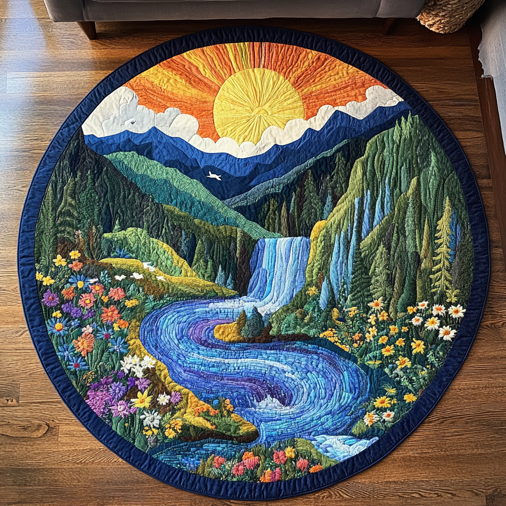 Hidden Oasis Quilted Round Mat Home Entrance Decor Ideas Things To Get A Teenage Guy For Christmas