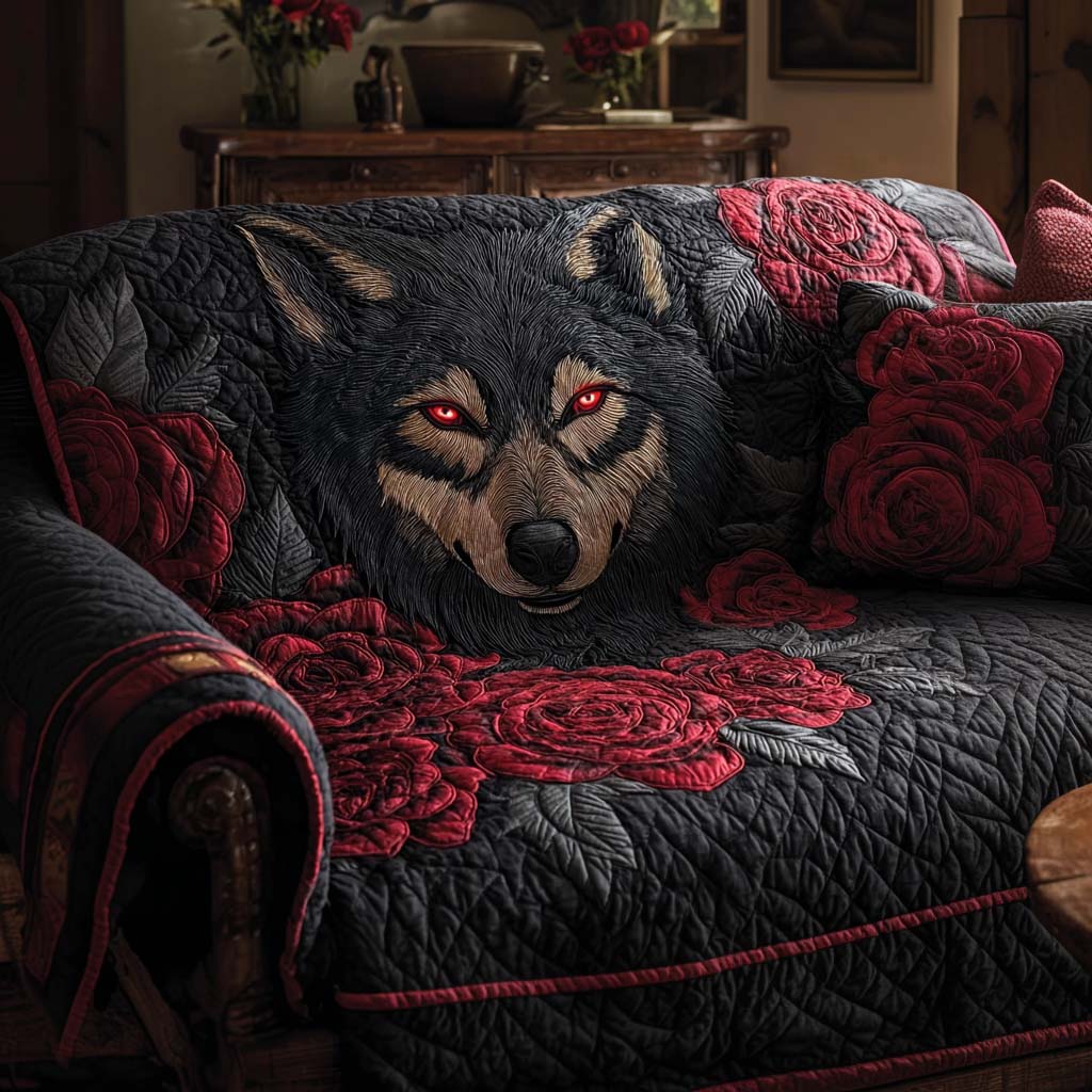Hidden Power Quilted Sofa Cover Living Room Decor Ideas Gifts For People Who Like Wolves