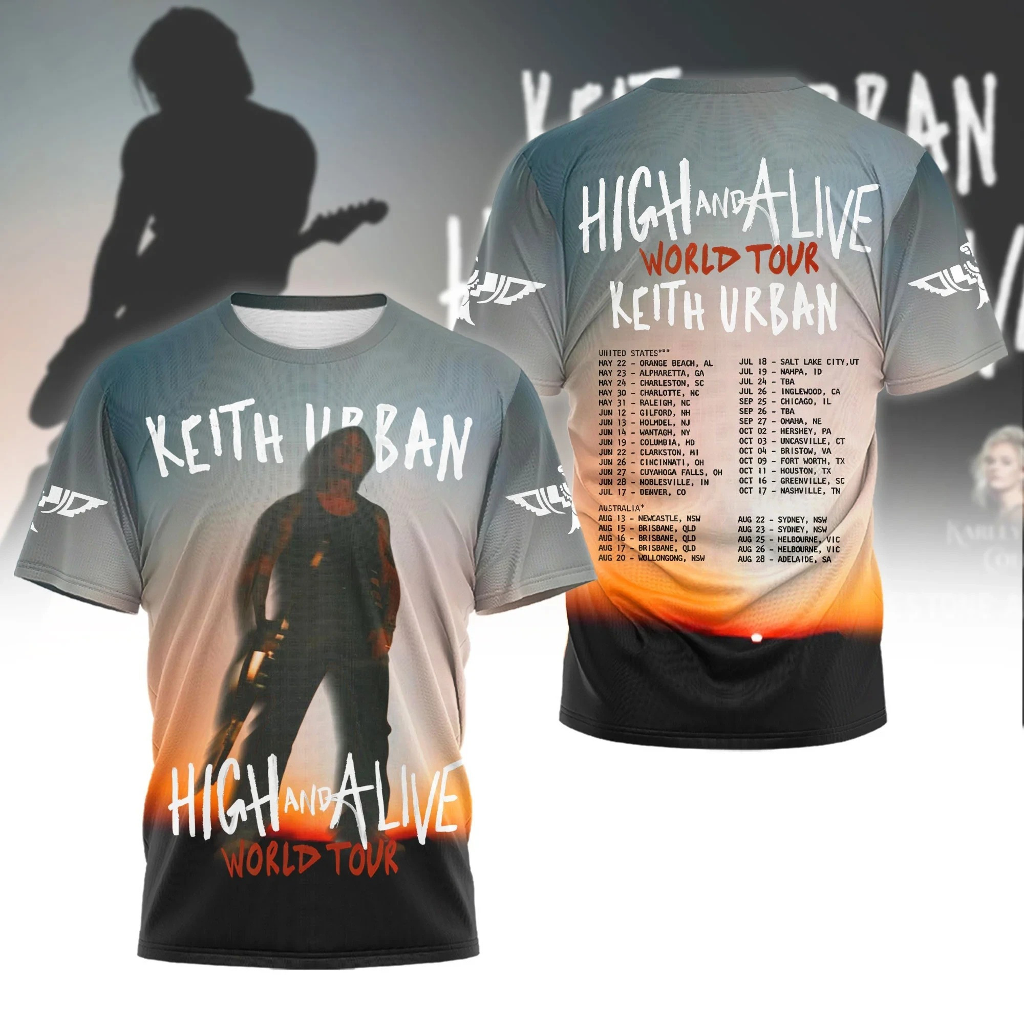 High And Alive World Tour Keith Urban T-Shirt 3D Best Gift For Him